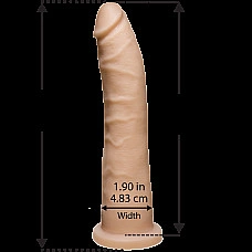 Фаллоимитатор Doc Johnson Platinum TRUSKYN - The Tru Ride Slim 9 Inch, диаметр 4,6см, двухслойный