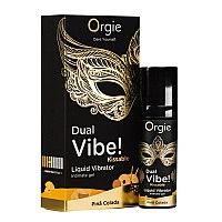 Жидкий вибратор Orgie Dual Vibe! Pina Colada Kissable Liquid Vibrator, 15 мл