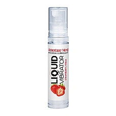 Лубрикант с эффектом вибрации Amoreane Med Liquid Vibrator Strawberry (10 мл)