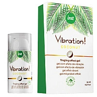 Жидкий вибратор Intt Vibration Coconut Vegan (15 мл), очень вкусный, действует до 30 минут