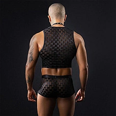 Мужской эротический костюм официанта JSY «Обаятельный Михаэль» One Size, топ, трусы, бабочка