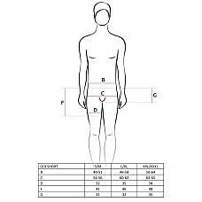 Чоловічий еротичний костюм офіціанта Passion 021 BODY L/XL: дуже відвертий боді