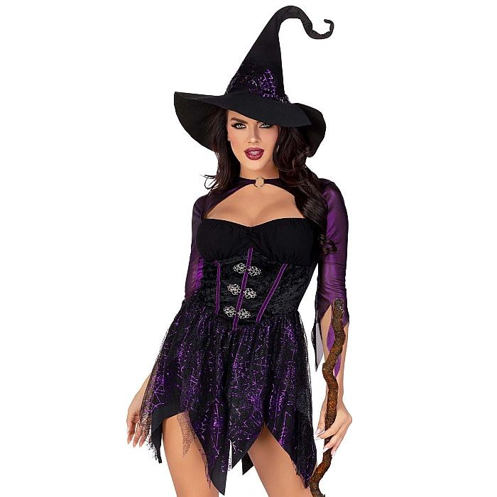 Костюм ведьмы Leg Avenue Mystical Witch S, платье, шляпа