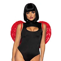 Крила дияволиці Leg Avenue devil wings Red, справжнє пір’я