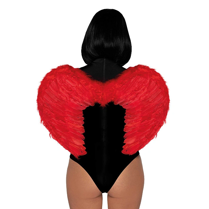 Крылья дьяволицы Leg Avenue devil wings Red, настоящие перья