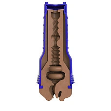 Мастурбатор-ротик Fleshlight Boost Blow Medium Dark Flesh, плавающие кольца Turbo Tech