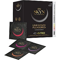 Безлатексні преміум-презервативи SKYN Unknown Pleasures 42+5 шт FREE (пошкоджене паковання!!!)