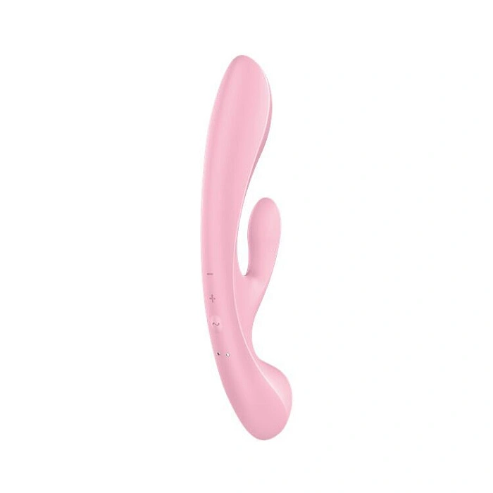 Двусторонний вибратор-кролик Satisfyer Triple Oh Pink (мятая упаковка!!!)