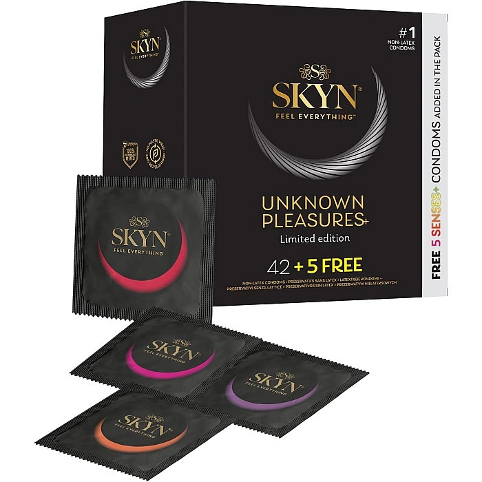 Безлатексні преміум-презервативи SKYN Unknown Pleasures 42+5 шт FREE (пошкоджене паковання!!!)