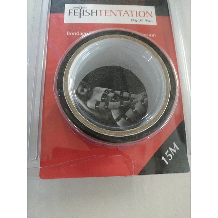 Скотч для бондажа Fetish Tentation Black (15м) (лопнута упаковка!!!)