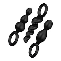 Набор анальных игрушек Satisfyer Plugs black (set of 3) - Booty Call (мятая упаковка!!!)
