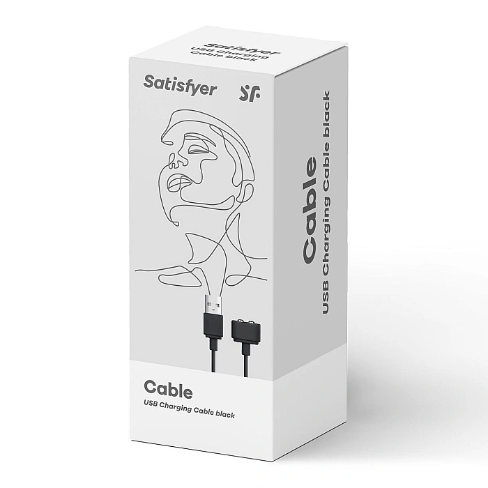 Зарядка (запасной кабель) для игрушек Satisfyer USB charging cable Black (вскрыта упаковка!!!)
