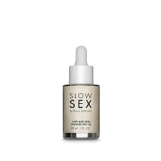 Суха олія-шимер для волосся та тіла Bijoux Indiscrets Slow Sex Hair and skin shimmer dry oil