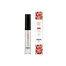 Стимулювальний блиск для губ EXSENS Strawberry Hot Kiss 7 мл, зігріває та охолоджує