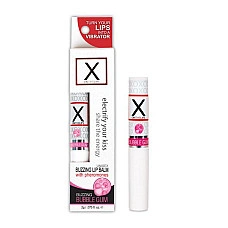 Стимулювальний бальзам для губ унісекс Sensuva - X on the Lips Bubble Gum з феромонами, жуйка