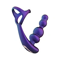 Анальний вібратор з ерекційним кільцем Hueman - Stellar Force Anal Beads with Cockring