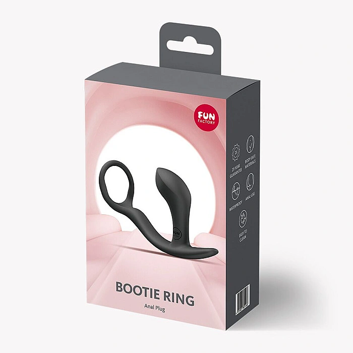 Анальная пробка с эрекционным кольцом Fun Factory Bootie Ring Black