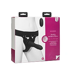 Страпон унисекс с вибрацией Doc Johnson Body Extensions - BE IN CHARGE, полая насадка