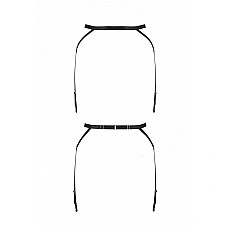 Пояс-стрепи з підв'язками для панчох Passion Exclusive MEGGY GARTER BELT S/M, black