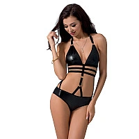Боди монокини под латекс Passion Exclusive LAMIS BODY L/XL, black