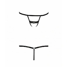 Трусики стрепи Passion Exclusive SHELLY THONG XXL/XXXL, black