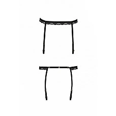 Пояс-стрепи для панчох Passion Exclusive SHELLY GARTER BELT L/XL, black