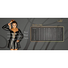 Сукня Noir Handmade F308 Dreamer wetlook corset mini dress with front zipper - XL
