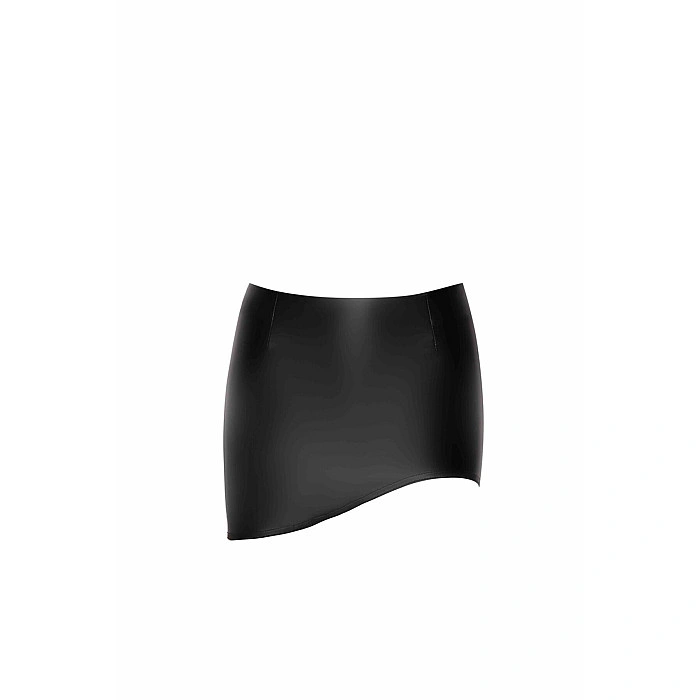 Юбка Noir Handmade F305 Legacy, M, black, мини, под латекс, асимметричный крой