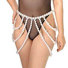 Юбка из жемчуга Art of Sex - Jasmine, цвет белый, размер XS-2XL