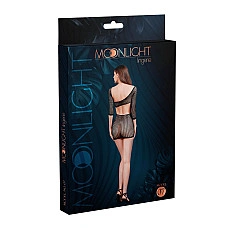 Мінісукня Moonlight Model 07 XS-L Black, глибоке декольте, відкрита спинка