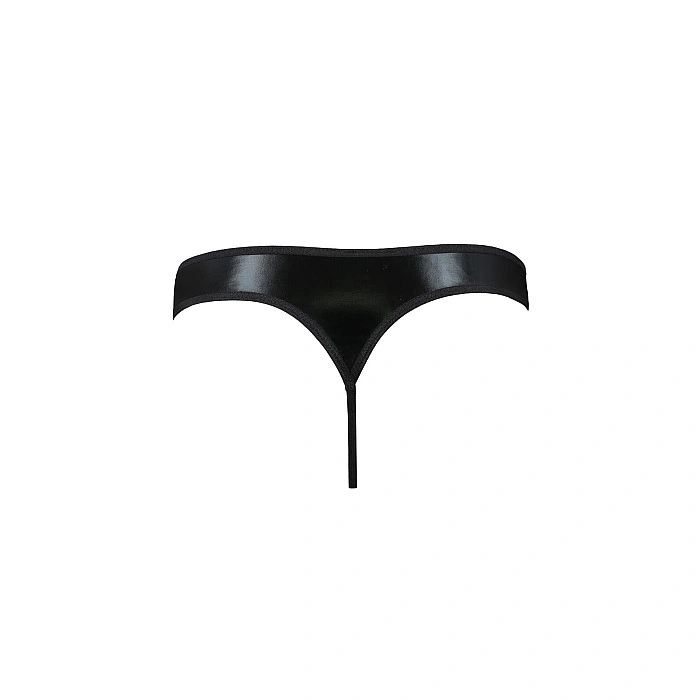 Мужские стринги Passion 033 THONG PAUL XXL/XXXL Black, под латекс