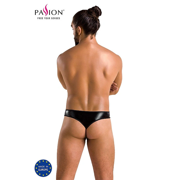 Мужские стринги Passion 033 THONG PAUL XXL/XXXL Black, под латекс