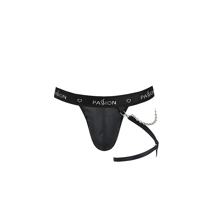 Мужские трусики танга с подвязкой Passion 058 THONG BILL L/XL Black