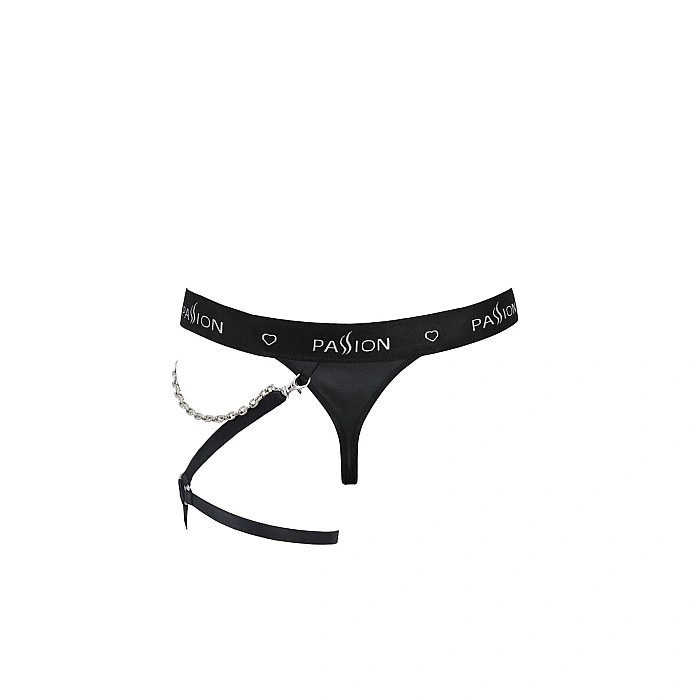 Мужские трусики танга с подвязкой Passion 058 THONG BILL L/XL Black