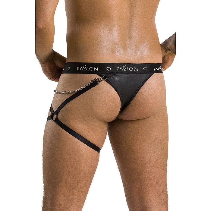 Мужские трусики танга с подвязкой Passion 058 THONG BILL L/XL Black
