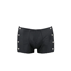 Чоловічі шкіряні боксери із заклепками Passion 048 SHORT DAVID XXL/XXXL Black