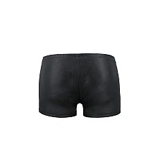 Чоловічі шкіряні боксери з блискавками Passion 049 SHORT MATT L/XL Black