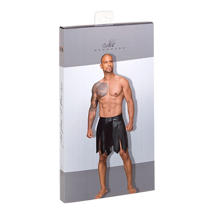 Мужская юбка гладиатора Noir Handmade H053 Eco leather men's gladiator skirt, XL, экокожа