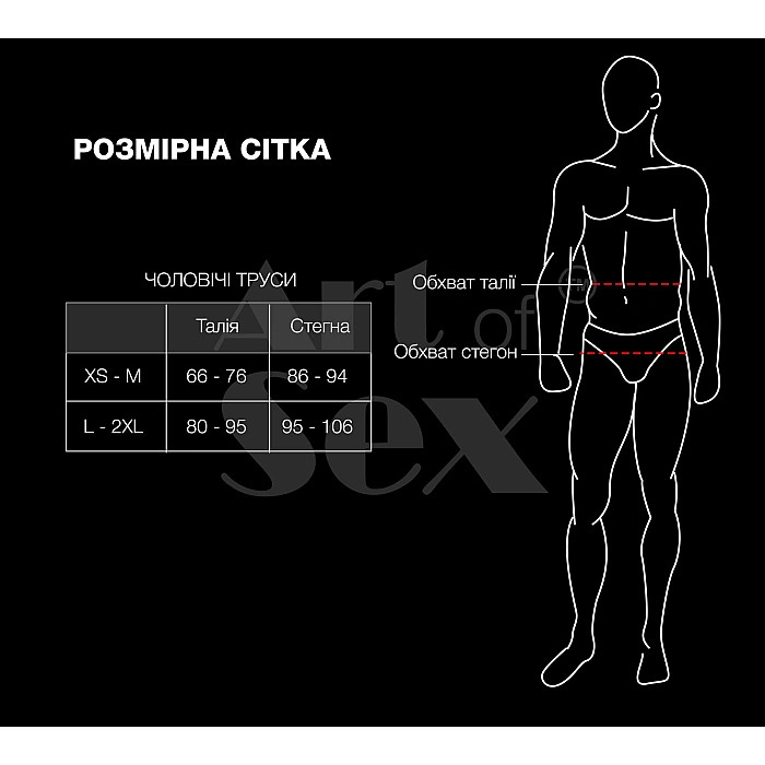 Мужские трусики XS-2XL с силиконовой анальной пробкой Art of Sex - Sexy Panties plug size L Black