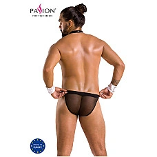 Комплект эротического мужского белья Passion 036 ALFRED XXL/XXXL Black, трусы, воротник, манжеты