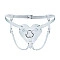 Трусики Серце для страпону з натуральної шкіри Feral Feelings - Hearts Strap-on Belt White