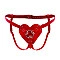 Трусики Серце для страпону з натуральної шкіри Feral Feelings - Hearts Strap-on Belt Red