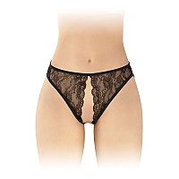 Трусики с открытым доступом Fashion Secret Victoria Black, кружево