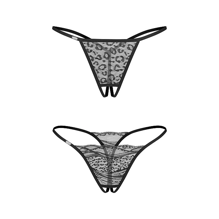 Набір трусиків з доступом Obsessive Bianca 2-pack crotchless thong 2XL/3XL