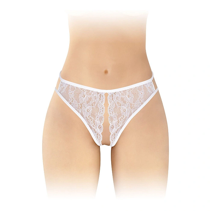 Трусики с открытым доступом Fashion Secret Victoria White, кружево