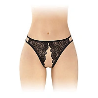 Трусики с открытым доступом Fashion Secret Ambre Black, сетка