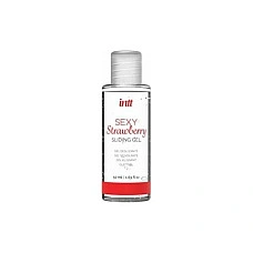 Набір Intt BRAZILIAN PANTY RED: трусики на зав’язках S-XL з перлинним кільцем + полунична змазка