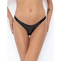 Трусики Noir Handmade P010 Powerwetlook thong, 3XL, под латекс, высокие вырезы, открытые ягодицы