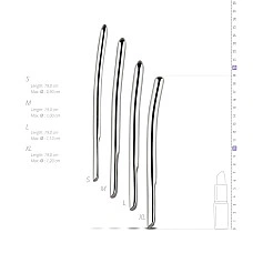Набір уретральних стимуляторів Sinner Gear Unbendable – Single Ended 4 шт, діаметри 9,10,11,12мм