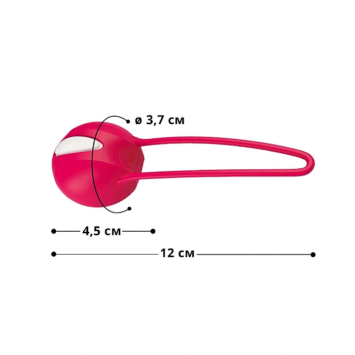 Вагинальный шарик Fun Factory SMARTBALL UNO, красный, одинарный, диаметр 3,6 см